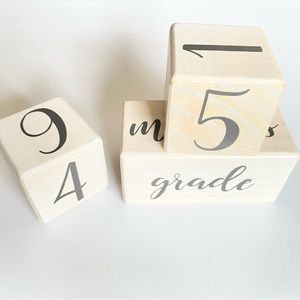Boho Baby Milestone Wooden Blocks